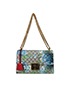 Gucci Supreme Blooms Padlock Shoulder Bag, front view